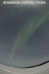 aurora with moonlight